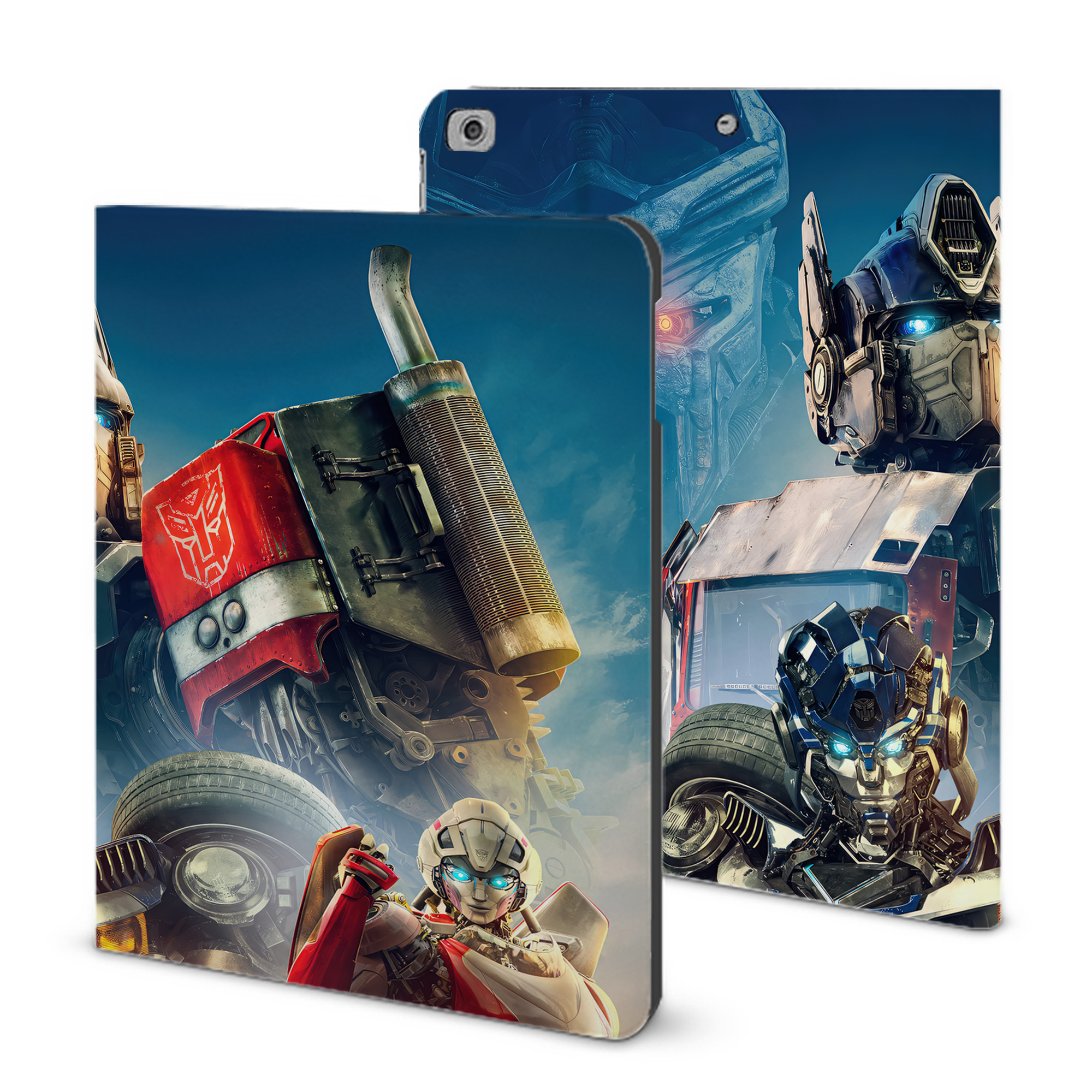 （画像用） Transformers トランスフォーマー IPad ケース ブック型 PUレザー TPU 耐衝撃 軽量 薄型 ペン収納なし 全面保護 IPad 各モデル対応